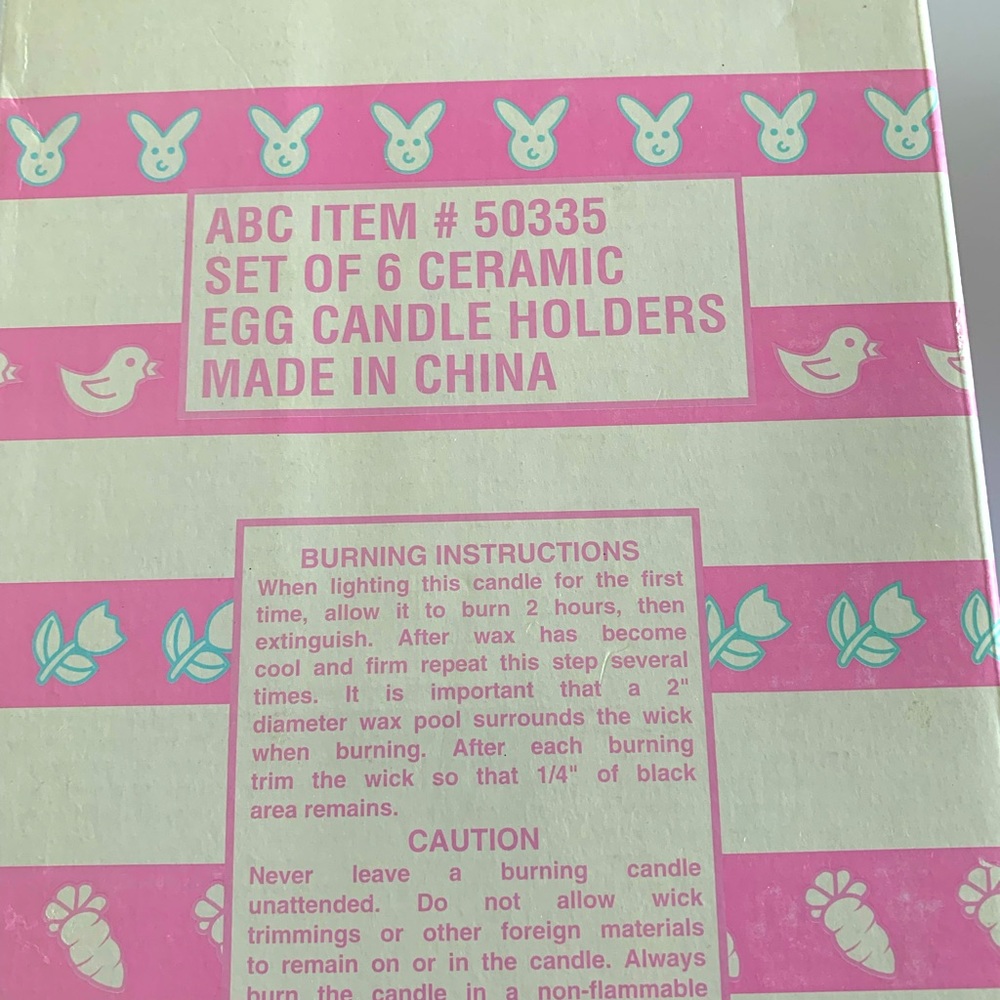 Ceramic Easter Egg Candles NWT - Picture 9 of 9
